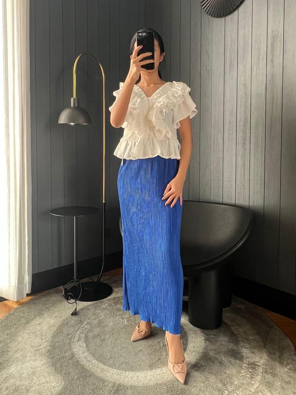 Rok Plisket Span Wavy / Rok Plisket Hyget Premium / Rok Plisket Panjang 7