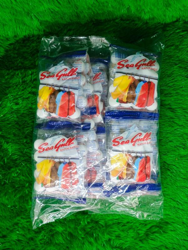 Kamper Seagull RENCENG PER PACK anti penghilang bau Naphthalene toilet ball kapur barus 24 PACK Putih 3