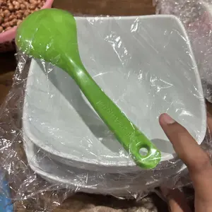 12 PCS PIRING MANGKOK SEGI LENGKUNG PLASTIK TEBAL PP5 MIE SOTO RAMEN BAKSO JEPANG SET