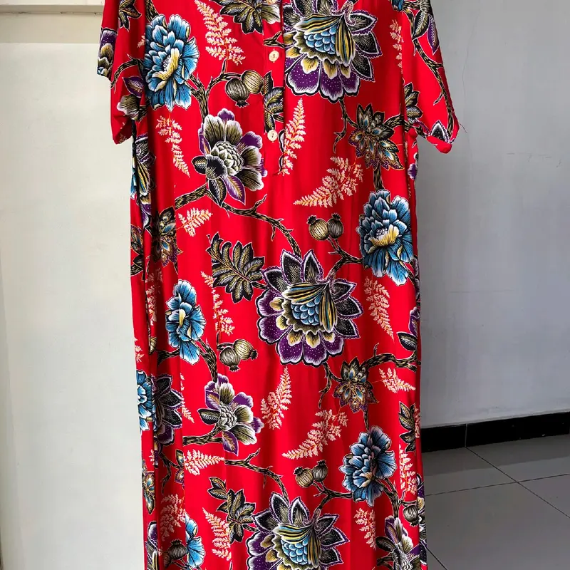 kencana ungu daster simpel DS 04 label biru lengan pendek Ld 126 5