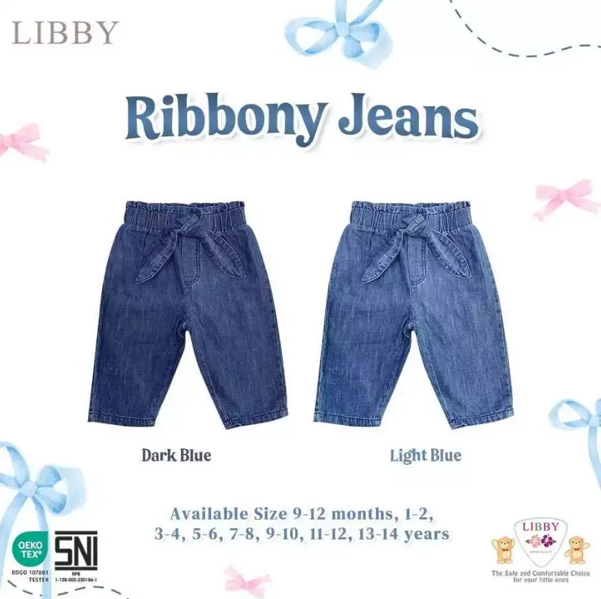 Baby Bon - Libby 9 Bulan -  4 Tahun Jeans Panjang Anak Perempuan