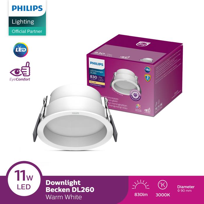 Gambar Lampu Downlight Philips DL260 RD D90  11W 930  Cahaya Kuning dari Philips lighting Jakarta Kota Administrasi Jakarta Timur Tokopedia