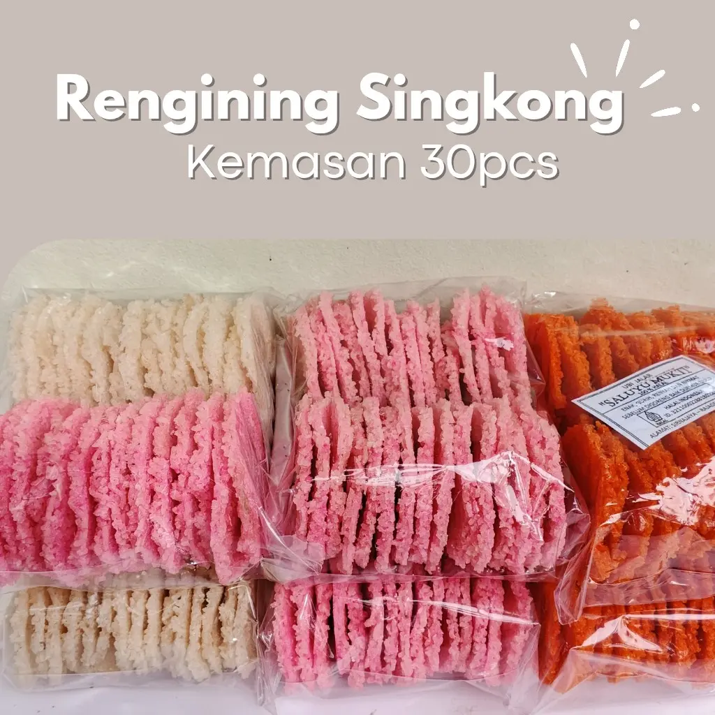 Rengginang / Rengining Singkong Isi 30pcs Mentah Asin Gurih siap goreng | cemilan food