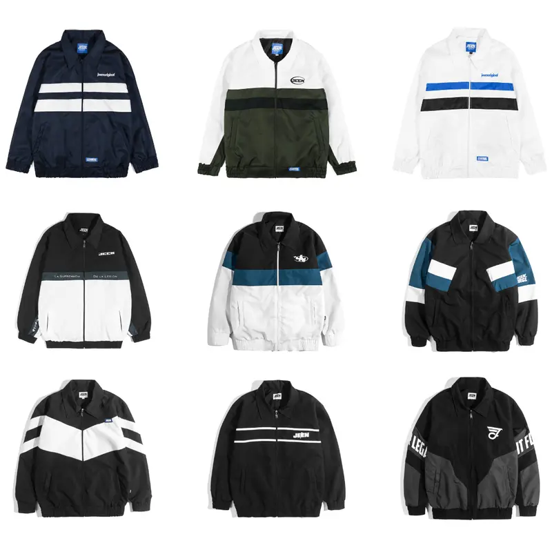 JEEN ORIGINAL - Tracksuit Jaket Casual Pria Wanita Parasut Keren Bomber Distro Tebal Hitam Sweater 0
