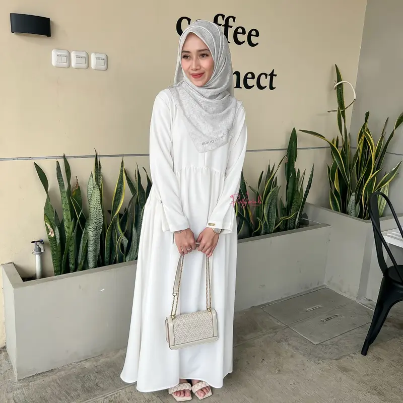 RAYA Dress Syari Fashion Wanita Muslim By Pretty Petals Gamis Lebaran Dewasa 3