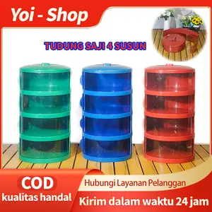 Yoi - Rak Tudung Saji Food Cover Multi Layers Penutup Makanan / Melindungi Makanan Dari Debu Dan Kuman / Rak Penyimpanan Makanan 4 Susun
