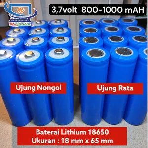 Baterai Li-ion 18650 Battery PowerBank Senter Batre Rechargeable Kipas Laptop Charger Flashlight