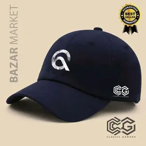 Topi Baseball Hitam Baru Motif Monogram Inisial Alfabet ABB C D E F G H I J K L M N O P Q R S T U V W X Y Z