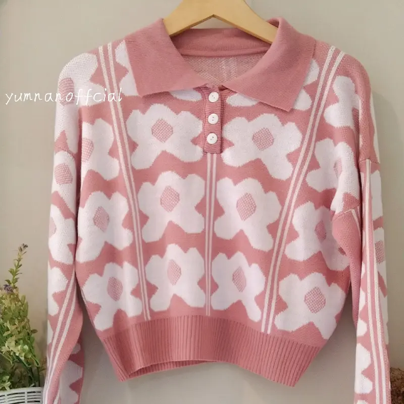 Flover cardi crop knitted by yumnanofficial 1