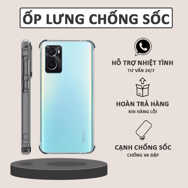 Ốp lưng cho Oppo A76, A96, A36 chống sốc trong suốt giá rẻ