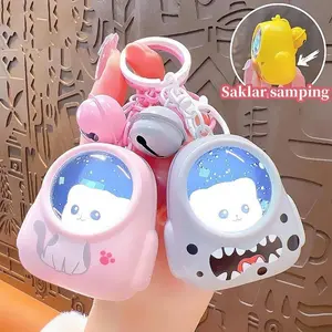 HG Gantungan Kunci Backpack Cat/Gantungan Tas 3D Boneka Chain Key