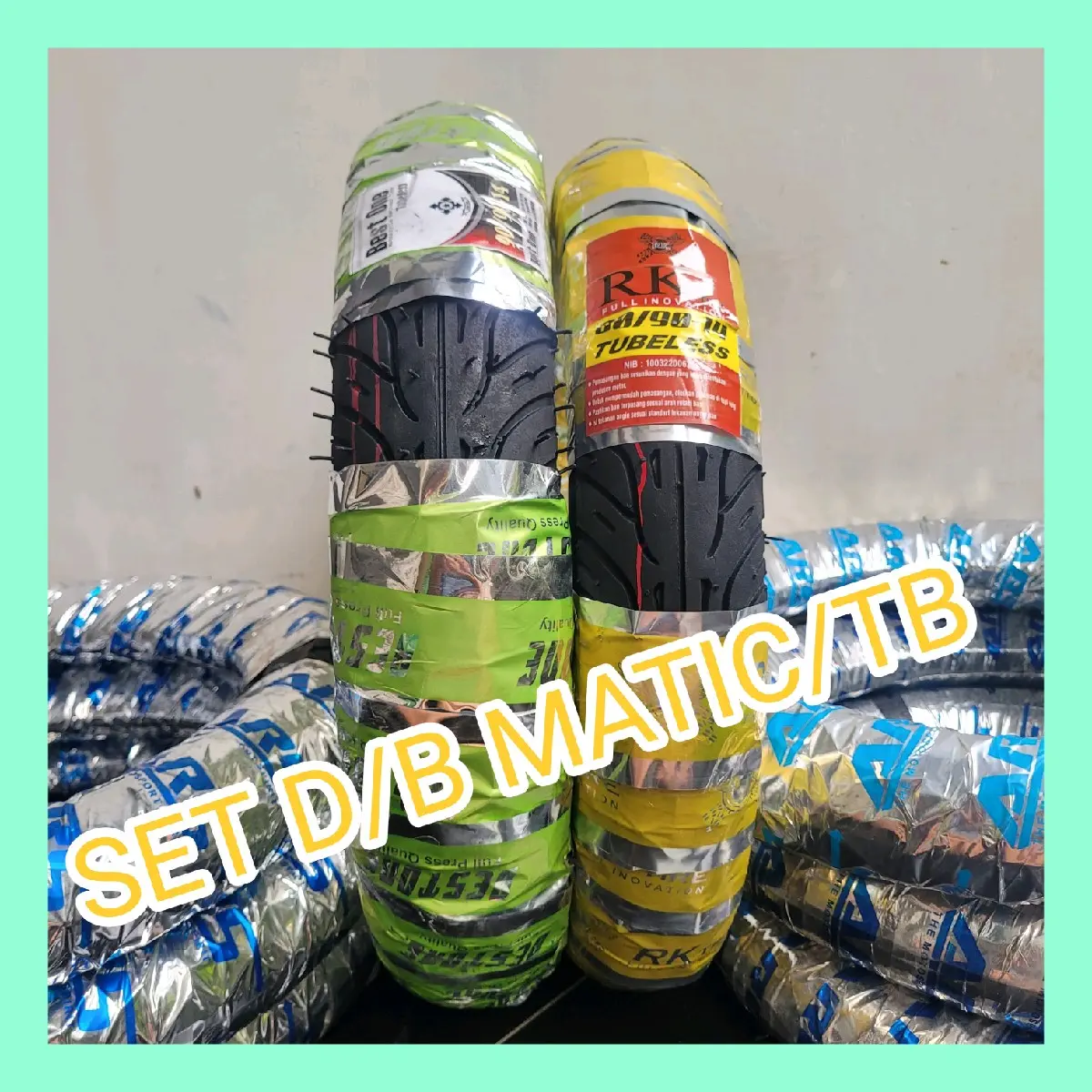 Set Ban Luar Motor Depan belakang 80-90 Dan 90-90 Ring14 Tubeles All Matic Vario Beat Mio Schopy Accessories