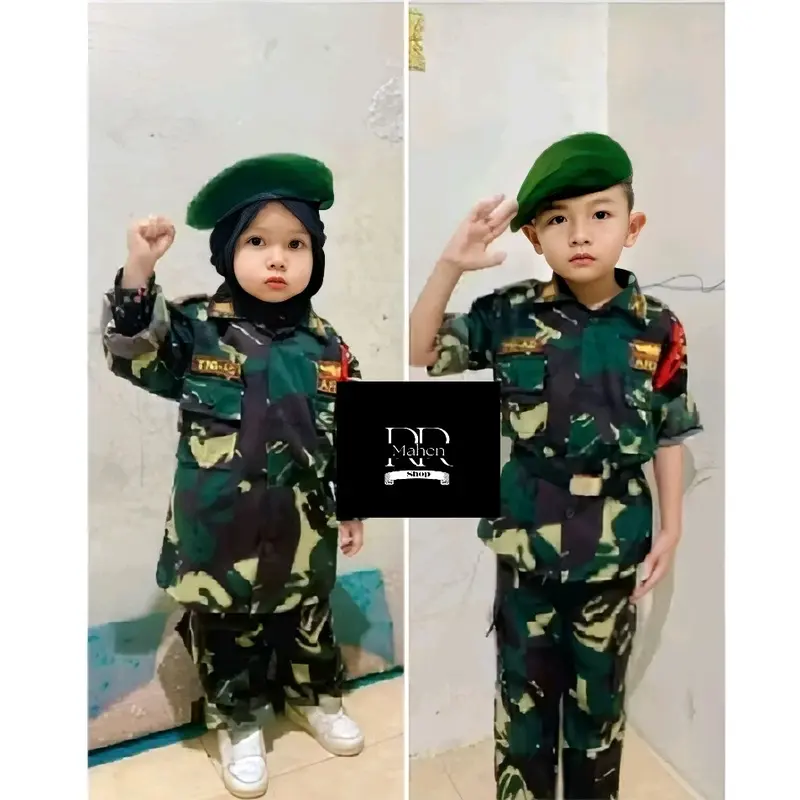 kostum & aksesori Seragam TNI Anak Baret Hijau - Kostum Anak Laki-Laki - Fashion Baju Pakaian 4