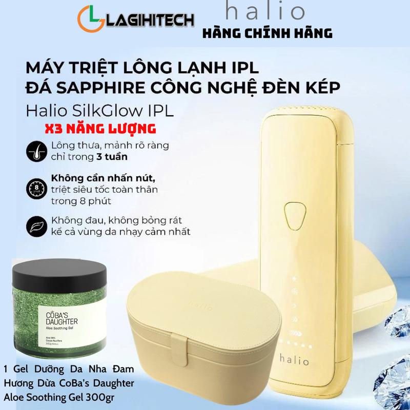 Halio Máy Triệt Lông Halio SilkGlow IPL Sapphire Cooling Hair Removal Device - Công Nghệ Đèn Kép Tiên Tiến & Làm Mát Sapphire - Bảo Hành 12 Tháng - Hàng Chính Hãng