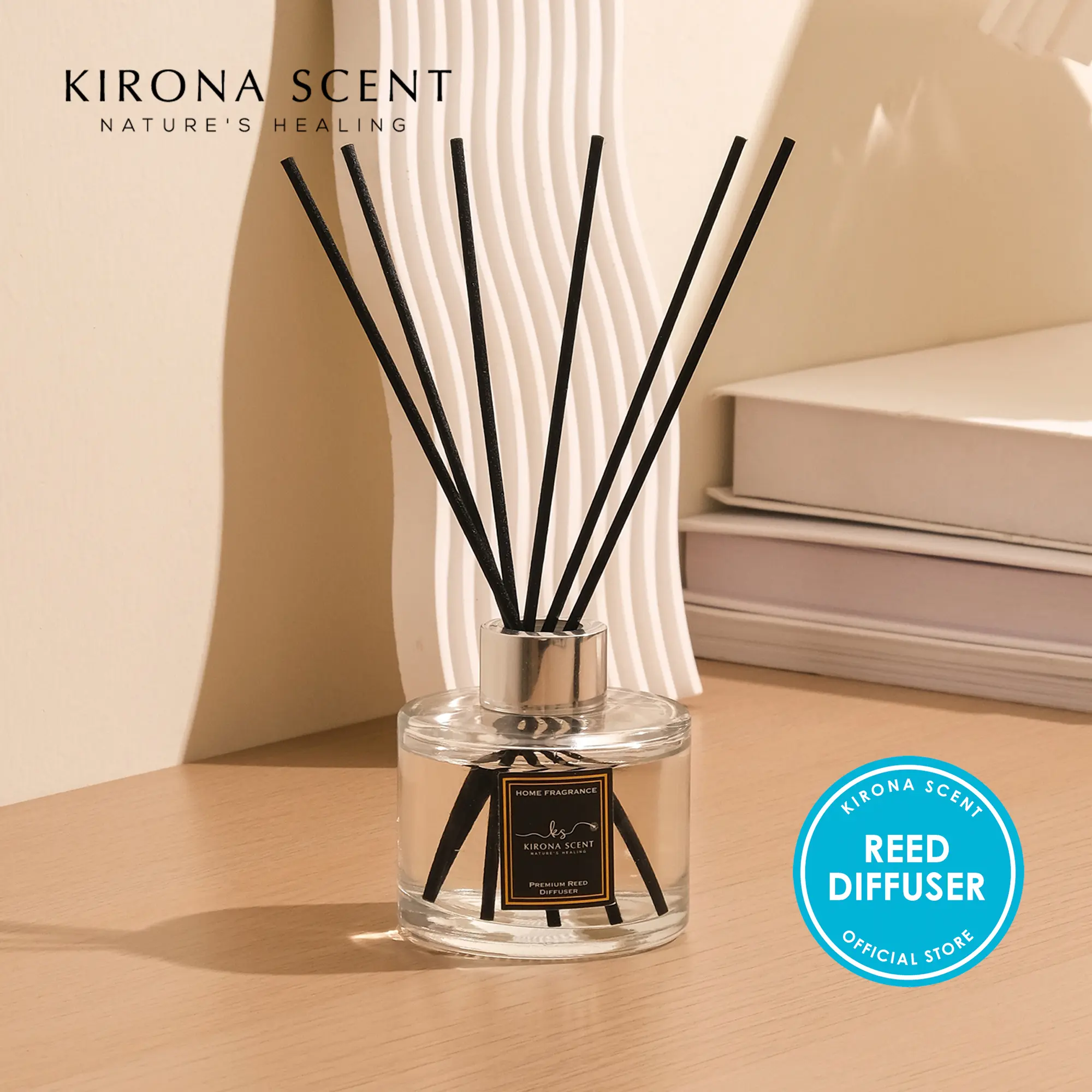 [KIRONA SCENT] Home Fragrance Reed Diffuser (White) | 110ml | Luxe Series | Luxurious Perfume & Hotel Scents