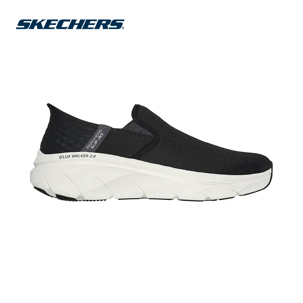 Skechers Men Slip-ins Sport D'Lux Walker 2.0 Reeler Casual Shoes - 232463-BLK Air-Cooled Memory Foam Kasut Sneaker, Lelaki