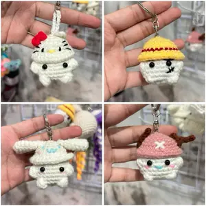 Amigurumi baby mushroom luffy choper Keychain Gantungan kunci