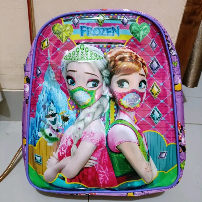 Tas Sekolah TK karakter LED 3D Anak perempuan 4