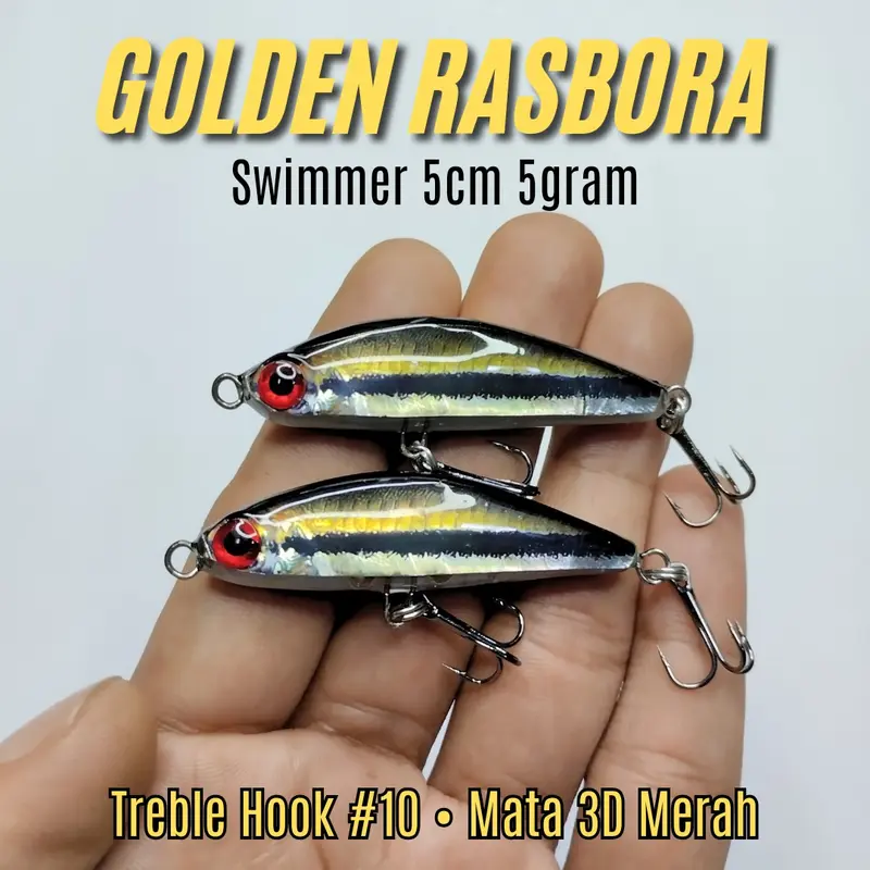 UMPAN HAMPALA SWIMMER GOLDEN RASBORA 5CM Pancing 0