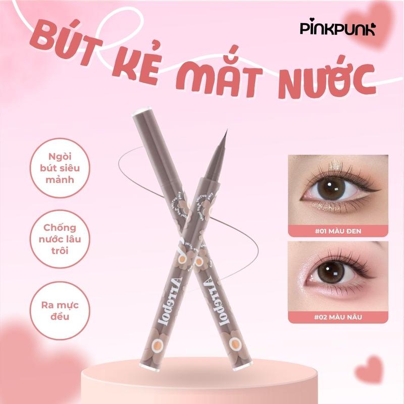 【COD Bút kẻ mắt dạng lỏng PinkPunk chống nước lâu trôi 0.5g Nữ Cosmetic Mỹ Phẩm Trang Điểm Son Women