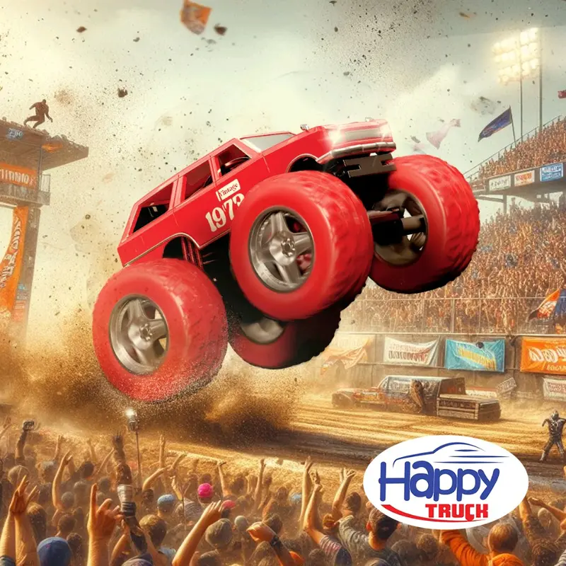 mainan anak happy truck combat truk monster truk karakter Mobil Toy 6