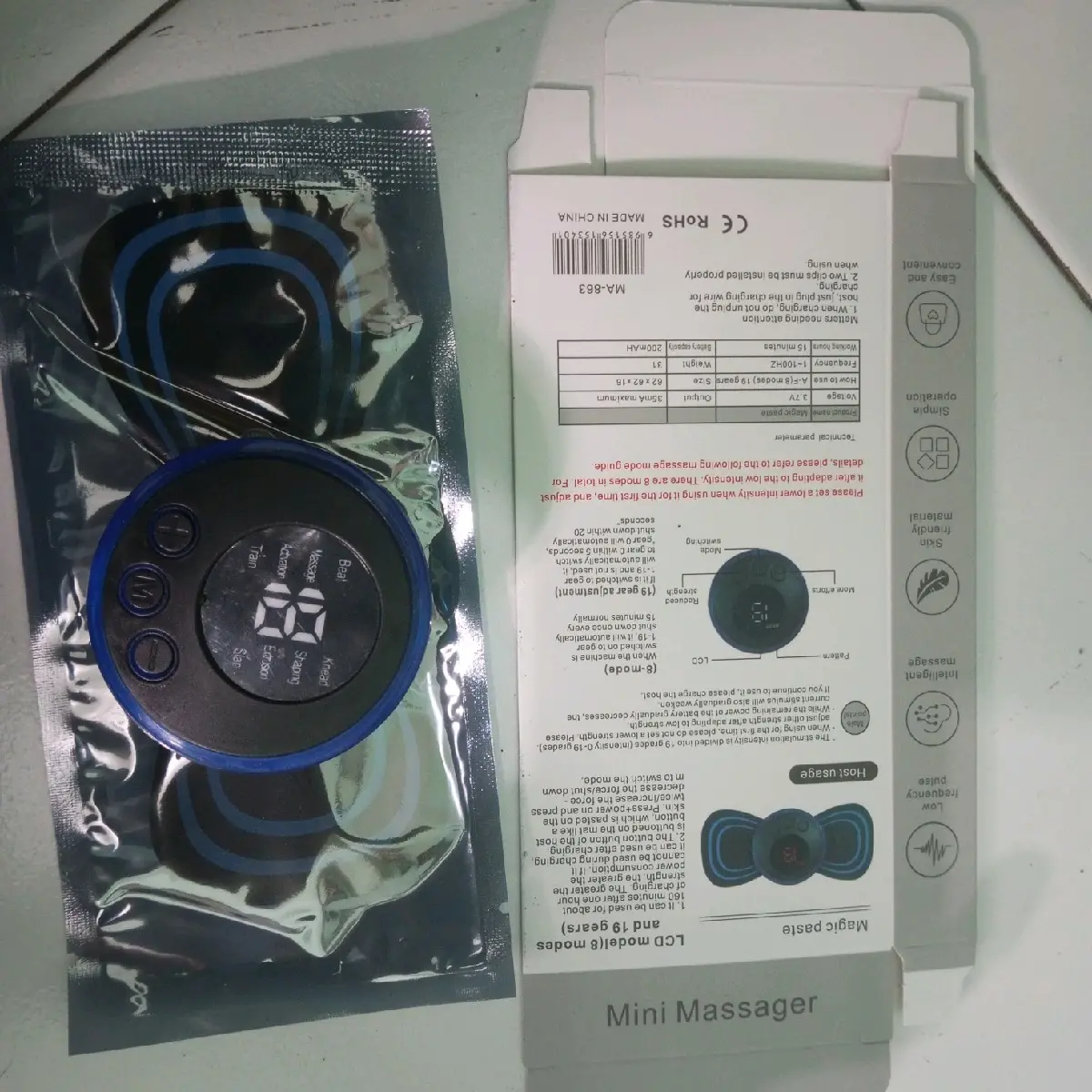 Alat Pijat Elektrik Leher / Alat Pijat Tempel Model Kupu kupu/ Alat Pijat EMS / Multifungsi Sudah Free USB Terapi Pijit Tubuh