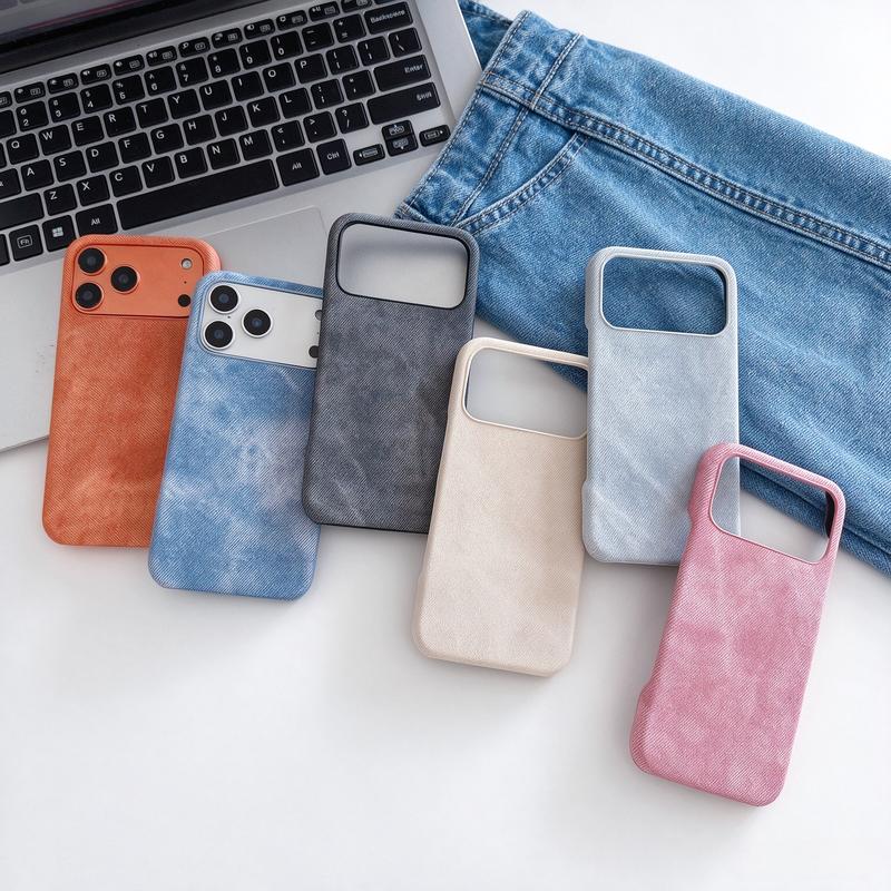 Ốp lưng chống rơi với túi khí bên trong, họa tiết vải denim thời trang mới, phù hợp với IPhone 18 Pro Max, 18 Pro, 17, 16, 15, 14, 13, 12, 11 Pro Max, 16 Plus, Pro, Plus, Air, 16 Pro, 17 Pro Max.
