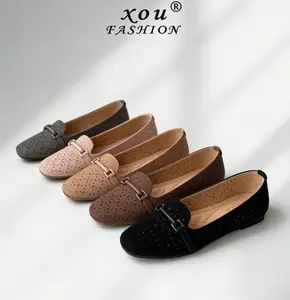 【COD】XOU sepatu wanita flat premium sepatu kantor wanita terbaru 2026 cewek Terbuat dari bahan PU cocok untuk acara besar dan kehidupan santai sehari-hari flat shoes murah A-03