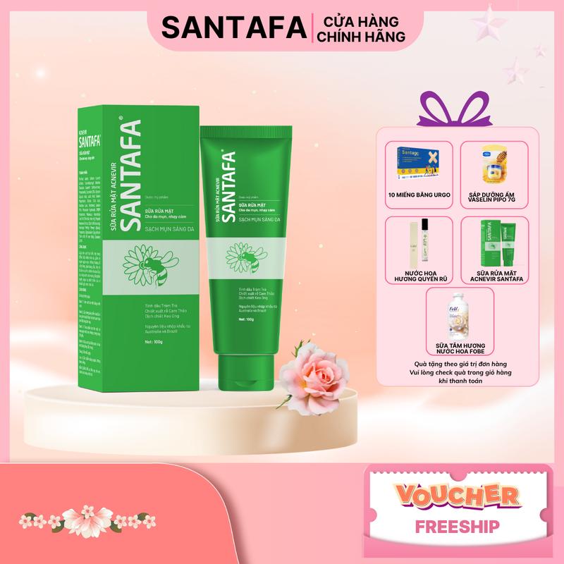 Sữa Rửa Mặt Acnevir - Tuýp 100g Làm Đẹp Da Nữ Chăm Sóc Da Skincare Dưỡng Ẩm Da