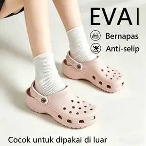 Sandal Kodok EVA Super Nyaman Empuk Anti Selip Bernapas Ringan Tidak Licin di Lantai Basah Warna Pastel Lucu Sol Empuk Nyaman Dipakai Seharian, Cocok Untuk Anak Sampai Dewasa, Tahan Lama & Anti Bau