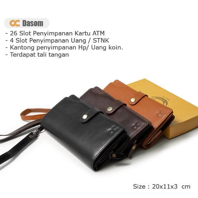 Gambar Dompet Kulit  OC Dasom - Hitam dengan 26 Slot Penyimpanan Kartu dan 4 Slot Penyimpanan Uang Pria dari ODON CIBADUYUT Kota Tasikmalaya Tokopedia