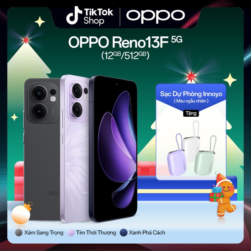 Điện Thoại OPPO Reno13F 5G 12GB 512GB | Tặng Kèm Sạc Dự Phòng INNOYO | Trợ Lý Chỉnh Ảnh AI | Kháng Bụi | Chống Nước IP69 | Bảo Hành 1 Năm | Hàng Chính Hãng