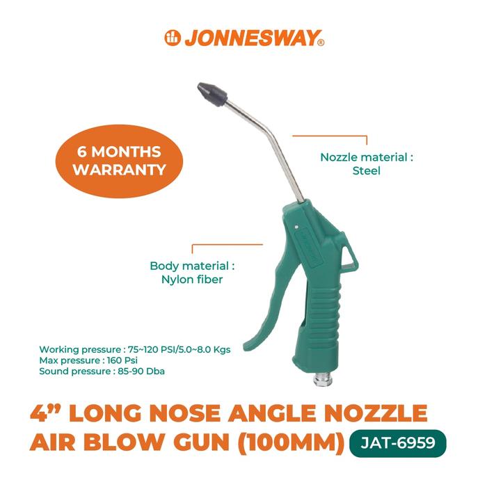 Gambar 4" Kepala Tiupan Angin Tiup Udara / Semprotan Kompresor Angin 100 MM - Long Nose Angle Nozzle Air Blow - JONNESWAY | JAT-6959 dari Jonnesway Official Kota Administrasi Jakarta Utara Tokopedia