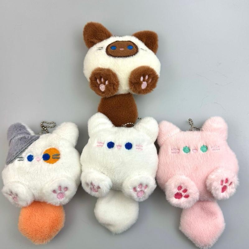  Móc khoá Dài 10cm Đuôi Mèo Sang Trọng Móc Khóa Dễ Thương Nhồi Bông Mèo Móc Khóa Túi Đồ Trang Trí Mèo Kawaii 