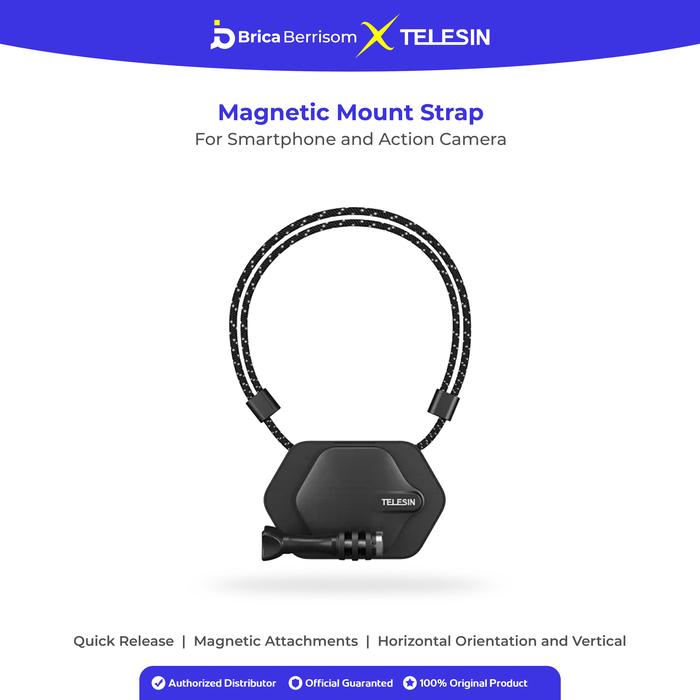 Gambar Telesin Magnetic Mount Strap For Smartphone and Action Camera Kalung Strap Magnet Handphone dan Kamera Aksi - TE-MMK-002 dari Brica Berrisom Kab. Tangerang Tokopedia