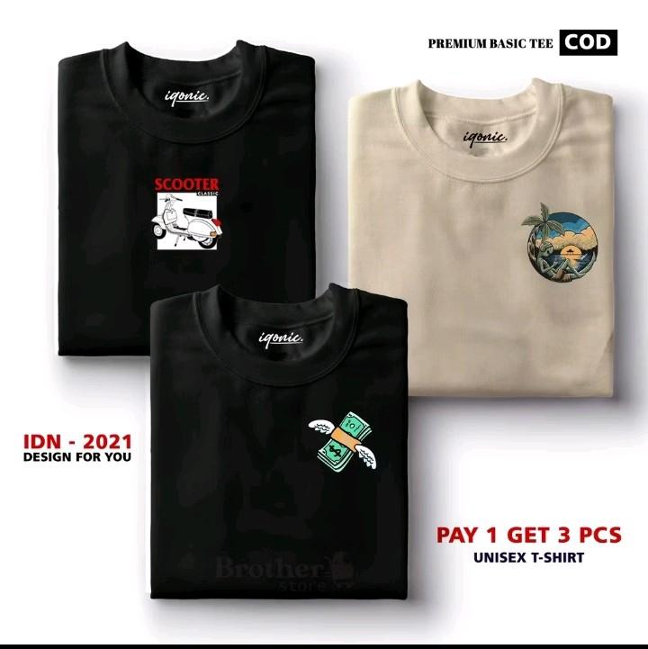 (BAHAN TEBAL) BUY 1 OR 3 PCS (PROMO COD) DAWIRR STORE / Kaos Distro100% Catoon Combed Katun Nyaman Unik Baju Pria 3