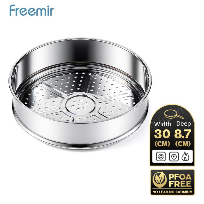 Gambar [MEGA SALE] freemir Kukus Stainless 30cm Kukusan Jumbo Stainless Anti Karat Serbaguna Rebus/Kukus Kitchenware Premium dari freemir Jabodetabek Kab. Bekasi Tokopedia