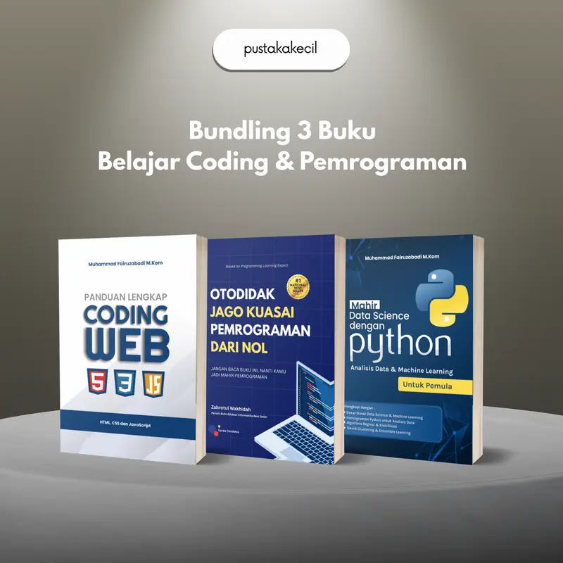 Paket Murah 3 Buku Pemrograman Panduan Coding Web, Python, Otodidak Jago Pemrograman Dari Nol