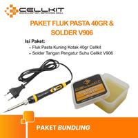 Gambar CELLKIT Paket Solder & Fluk Pasta Solder Lengkap V905 30W V906 60W V908 60W V907 80W (SOLDER V905, FLUK KOTAK, SPON, TIMAH GULUNG 0.8MM) - Paket Solder Lengkap dari CELLKIT Kota Surabaya 3 Tokopedia