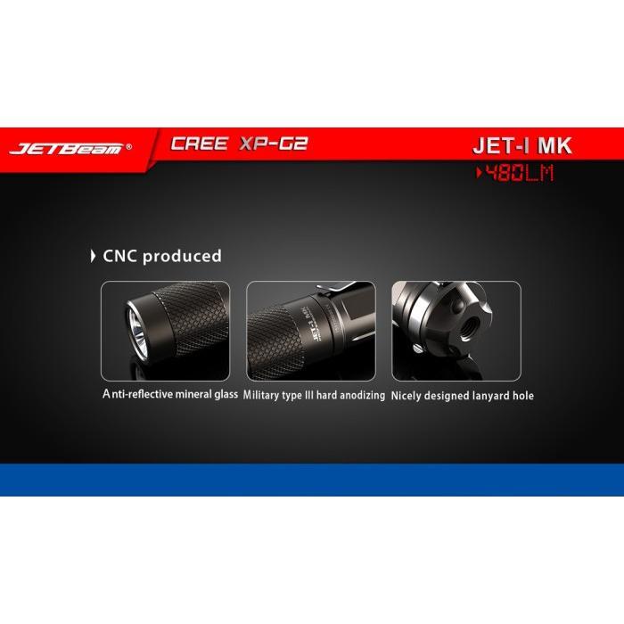 Original Jetbeam 480 Lumens Senter Edc Cree Led Antiair 180Meter Aa 3
