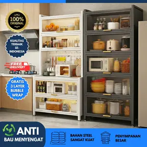LLB Lemari Dapur dengan Pintu Anti Debu Rak Serbaguna Rak Dapur Kabinet Dapur Rak Oven Rak Microwave Rak Rice Cooker Rak Multifungsi - Kitchen Cupboard