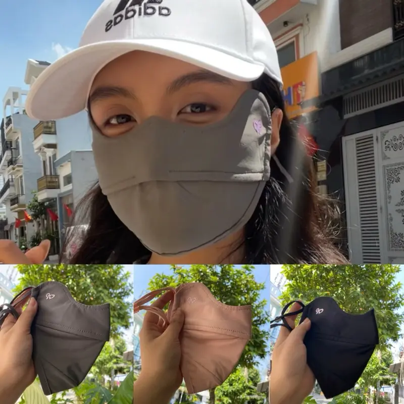 Khẩu Trang Chống Tia UV KTUV01 Women Nhung, Có Logo Đổi Màu - Phụ Kiện 0