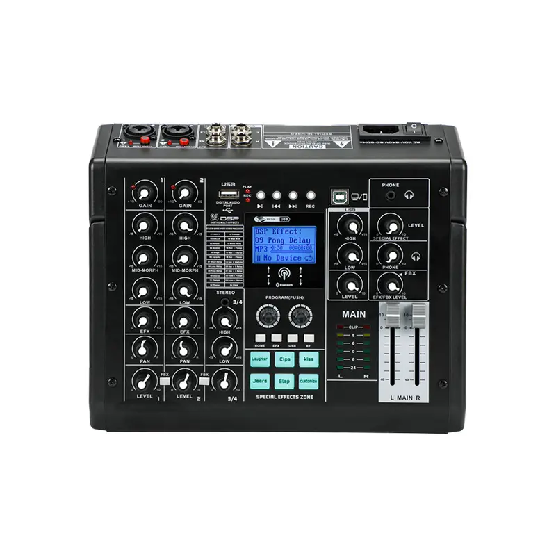 microphoneSK-4-Way Sound Card Live Mixer Anchor Professional with Sound Card Record Karaoke Multi-Function Small All-in-One Machine
