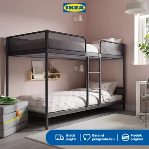 IKEA TUFFING Rangka Tempat Tidur Tingkat Abu-Abu Tua 90x200 cm