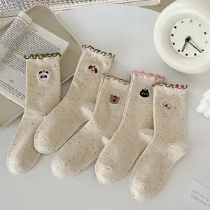 PEACHIE | KK2203 Kaos Kaki Wanita Cute Motif Animal Lembut Nyaman Fashion untuk Aktivitas Sehari-hari