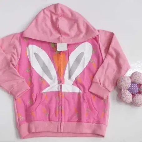 Jaket Anak Perempuan Nexx 52 B Bunny Carrot| Jaket hoodie Anak Cewek Bunny Lucu