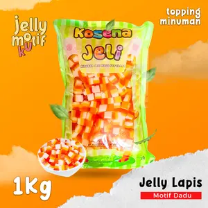 Topping Minuman Jelly Lapis Dadu Warna Kosena 1kg