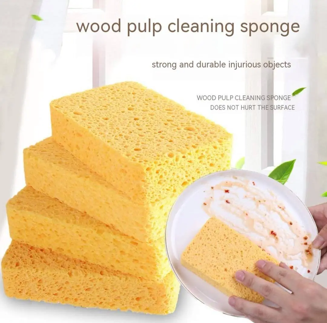 Wood pulp sponge wipe African net sponge scrub daddy sponge sponge for kitchen