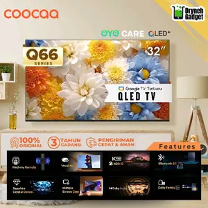 COOCAA Google TV 32 inch 32Q66 - 2K QLED - Sapphire Crystal Optics - HDR10/HLG - Eye Care - Dolby Audio - Find My Remote - Voice Control -(COOCAA 32Q66)