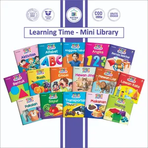 (Isi 16 Buku) Mini Book Learning Time Mini Library - Buku Anak 0+ - Buku Anak Full Color